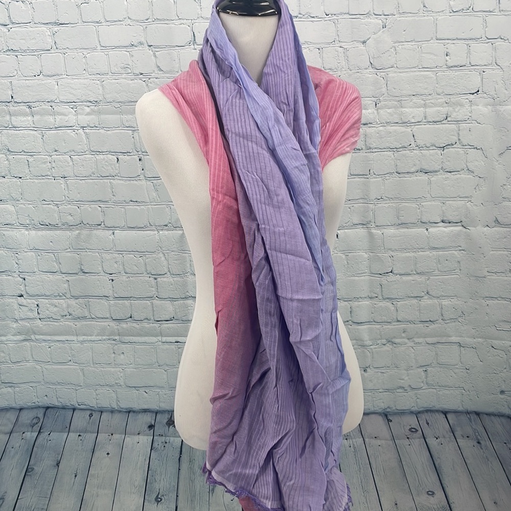 Talbots pink and purple super lightweight scarf